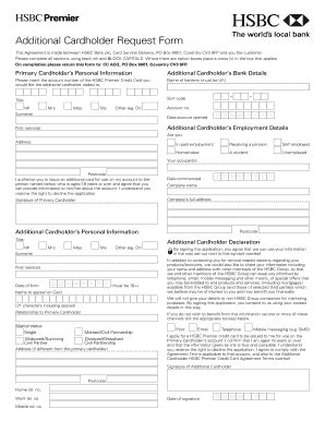 hsbc additional card request form.